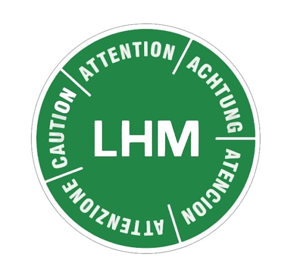Aufkleber: Bremsflüssigkeitsbehälter -Achtung LHM-